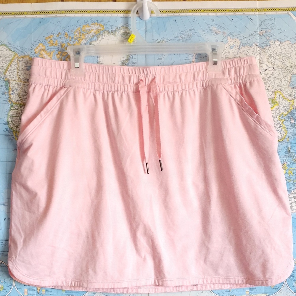 Columbia Light Pink Striped PFG Athletic Skirt, L